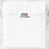 Sticker Cœur Beaux hiboux (Sac)