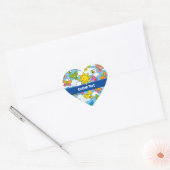 Sticker Cœur Bébé Animaux Arrière - plan (Enveloppe)