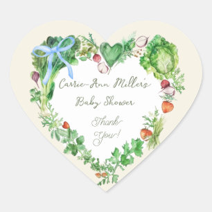 Sticker Cœur Bébé Cultivé Localement Sur Le Chemin Baby shower
