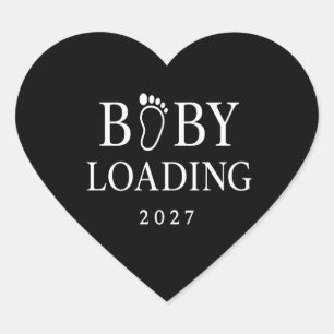 Sticker Cœur Bébé en chargement 2027 Annonce de grossesse drôle
