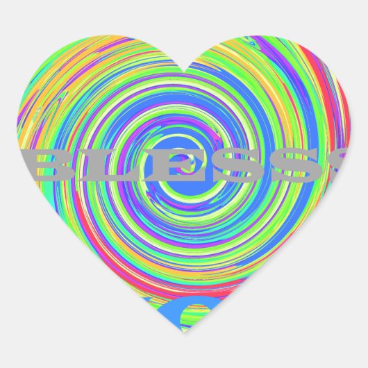 Sticker Cœur Bébé Enfants Dieu vous bénisse..png (Devant)