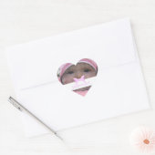 Sticker Cœur Bébé fille Cadeau photo de Dieu Arc rose (Enveloppe)