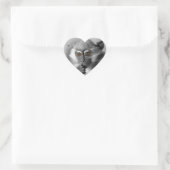 Sticker Cœur Bébé Mangabey Singe (Sac)