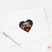 Sticker Cœur Bébé Sloth (Enveloppe)