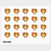 Sticker Cœur Bébé Twin Foxes (Feuille)