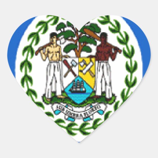 Sticker Cœur Belize (Devant)