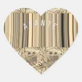 Sticker Cœur Belle conception de Gratitude Africaine (Devant)