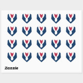 Sticker Cœur Belle couleur rouge, blanc, bleu texture Abstraite (Feuille)
