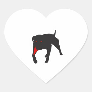 STICKER CŒUR BELLE IDÉE DE CADEAU POUR LES AMATEURS DE CHIENS