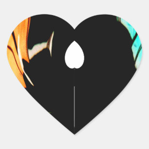 Sticker Cœur Belle impression Motif Art Africain