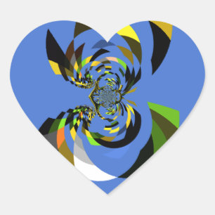 Sticker Cœur Belle silhouette féminine colorée illustrations