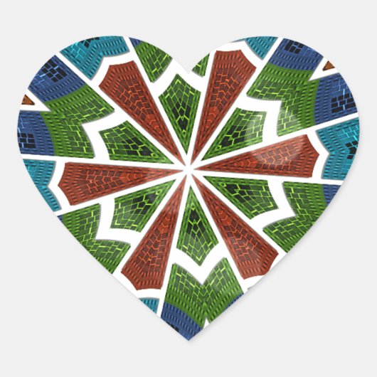 Sticker Cœur Belle Tendance asiatique Textile Design Art (Devant)