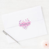 Sticker Cœur Belles papillons (Enveloppe)