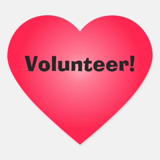 Sticker Cœur Bénévole : Partagez votre coeur (Devant)