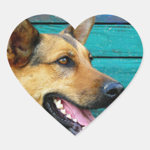 Sticker Cœur berger allemand