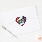 STICKER CŒUR BERGER AUSTRALIEN (Enveloppe)