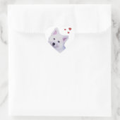 Sticker Cœur Berger blanc chiot (Sac)
