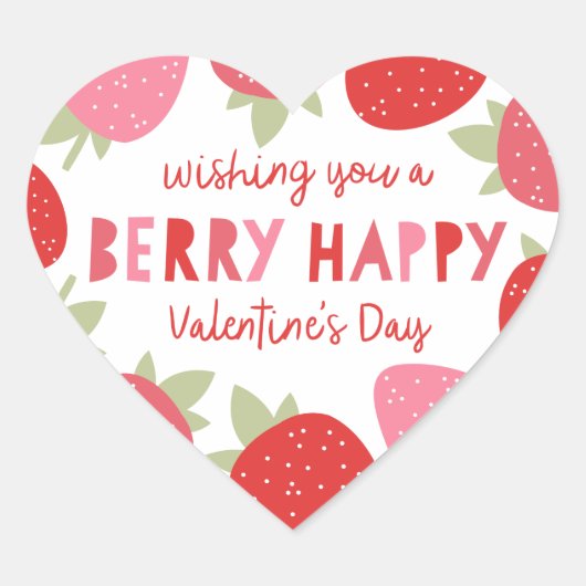 Sticker Cœur Berry Cute Valentine (Devant)