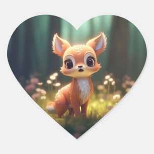 Sticker Cœur Bête animal #0002