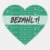 Sticker Cœur Bezahlt | Aufkleber Flohmarkt Verkauf Helferlein (Devant)