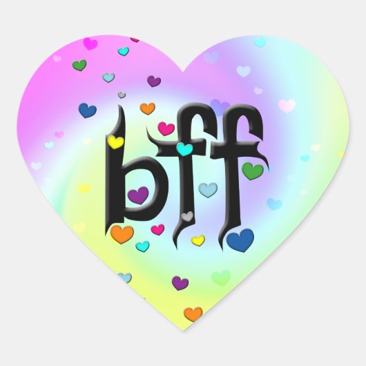 Sticker Cœur bff ~ coeurs (Devant)