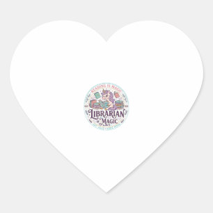 Sticker Cœur Bibliothécaire Licorne de Magie Produit Original G