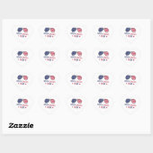 Sticker Cœur Biden Harris 2020 (Feuille)
