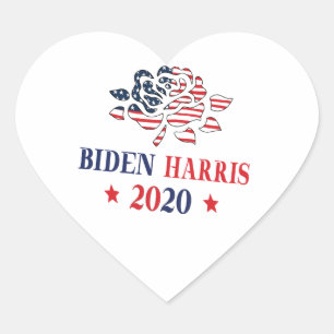 Sticker Cœur Biden Harris 2020