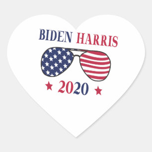 Sticker Cœur Biden Harris 2020