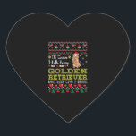 Sticker Cœur Bien Sûr Je Parle À Golden Retriever Christmas Tee<br><div class="desc">Bien Sûr Je Parle À Golden Retriever Christmas Tee</div>