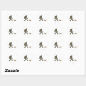 Sticker Cœur Bigfoot Walking Dachshund Sasquatch Doxie Chig Cad (Feuille)