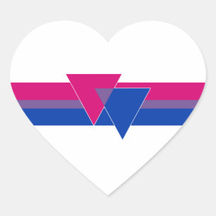 Sticker Cœur Bisexual pride