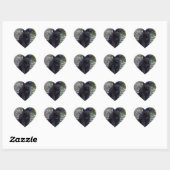 Sticker Cœur Black Anglais Springer Spaniel (Feuille)