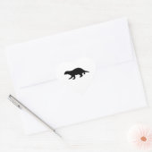 Sticker Cœur Blaireau à miel (Enveloppe)