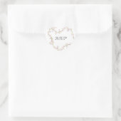 Sticker Cœur Blanc et Fleur de Corail RSVP (Sac)