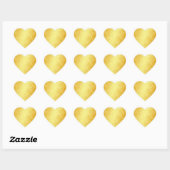 Sticker Cœur Blank Modèle Glamour Gold Look Coeurs (Feuille)