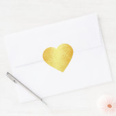 Sticker Cœur Blank Modèle Glamour Gold Look Coeurs (Enveloppe)