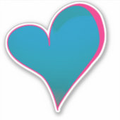 Sticker Coeur bleu (Devant)