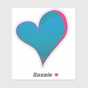 Sticker Coeur bleu