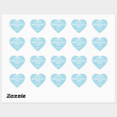 Sticker Cœur Bleu clair Bonne Saint-Valentin (Feuille)