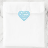 Sticker Cœur Bleu clair Bonne Saint-Valentin (Sac)