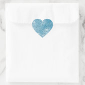Sticker Coeur Bleu Eau Drit Amusant (Sac)