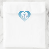 Sticker Coeur Bleu et Blanc (Sac)