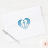 Sticker Coeur Bleu et Blanc (Enveloppe)