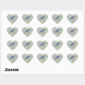 Sticker Cœur Bleu Jay Songbird (Feuille)