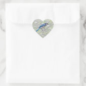Sticker Cœur Bleu Jay Songbird (Sac)