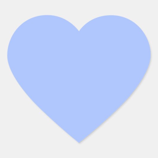 Sticker Cœur Bleu pastel (couleur uni) (Devant)