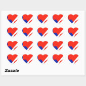 Sticker Cœur Bleu rouge blanc (Feuille)
