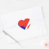 Sticker Cœur Bleu rouge blanc (Enveloppe)