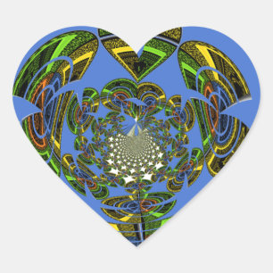 Sticker Cœur Bleu traditionnel